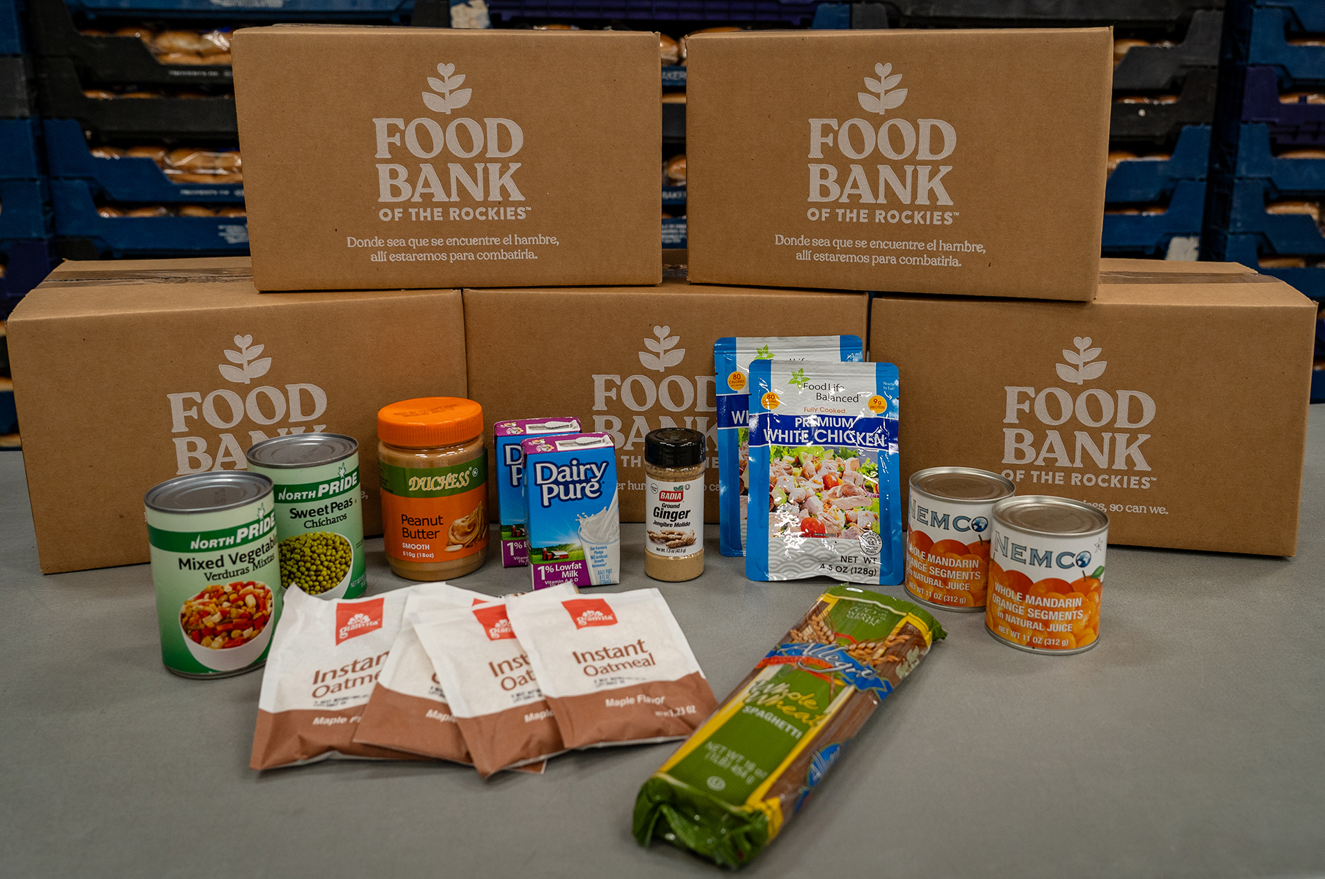 a collection of shelf stable foods