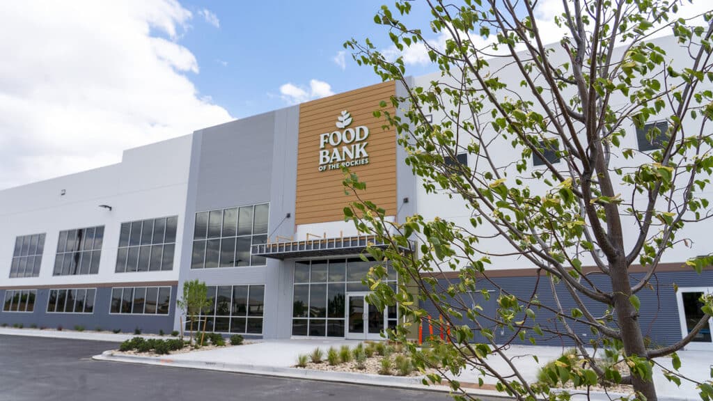 exterior of the new Food Bank of the Rockies distribution center