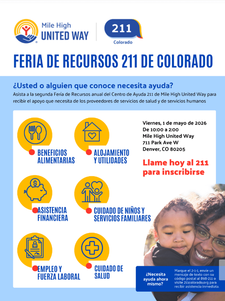 211 Resource Fair flyer in Spanish