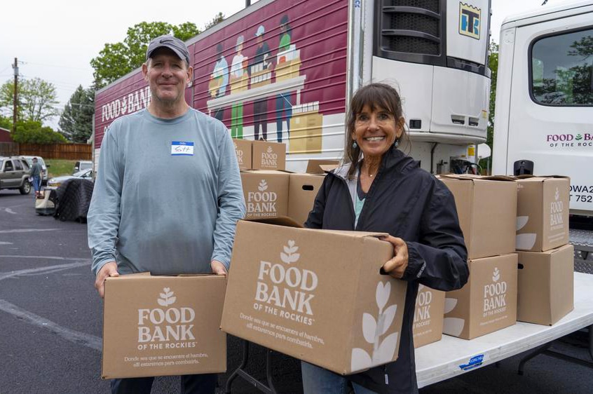 volunteers working at the St. James Presbyterian Mobile Pantry